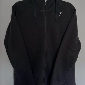 Gymshark Black zip-up Hoodie